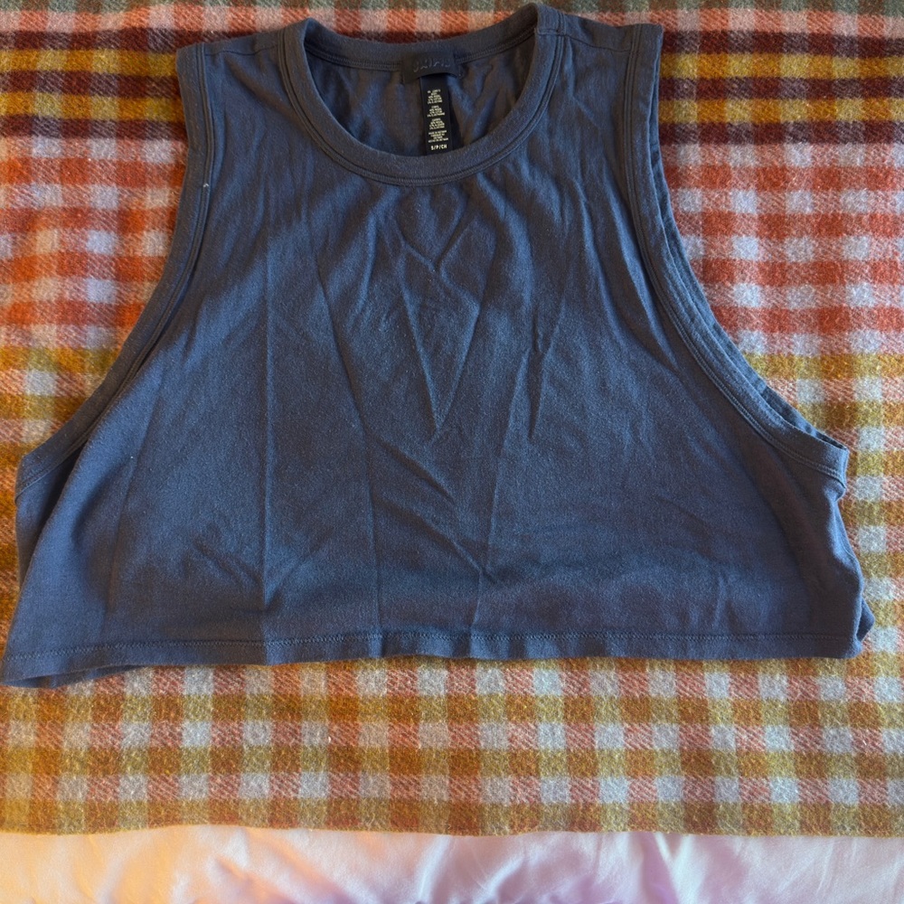 Purple Sleeveless Crop Top